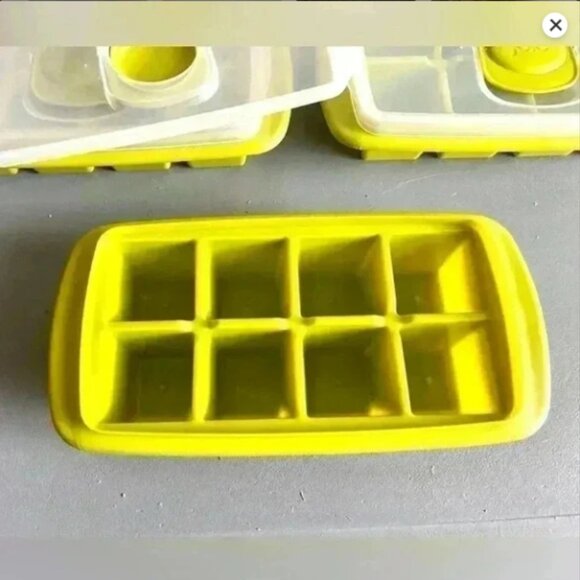 Set of 3 Joie 8 Compartment Snack Tray With Vented Lid Olive Green - Picture 3 of 5